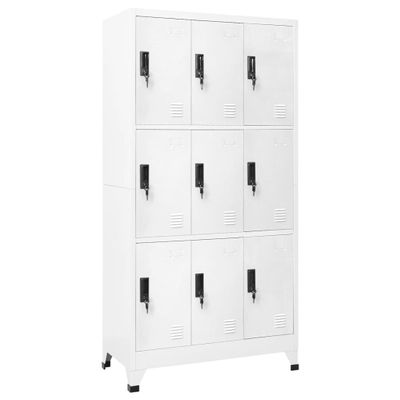 vidaXL Uzamykacia skriňa biela 90x45x180 cm oceľová