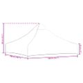 vidaXL Strecha na párty stan 2x2 m, hnedá 270 g/m²