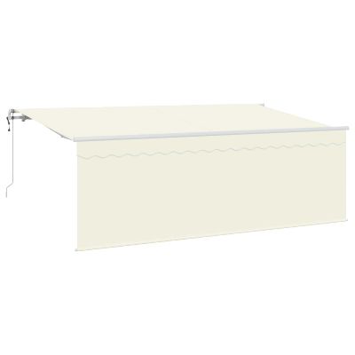 vidaXL Zatemniteľná markíza Krémová 400 x 200 cm Polyester a hliník