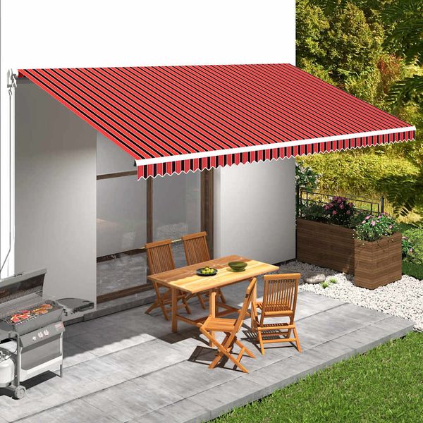 vidaXL Tieniaca plachta na markízu, plátená, oranžovo hnedá 6x3 m