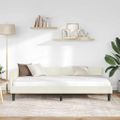 vidaXL Rohový rám postele s čelnou doskou Krémová 90 cm x 200 cm Zamat