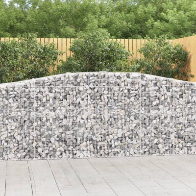 vidaXL Oblúkové gabiónové koše 15 ks 400x50x100/120cm pozinkov. železo