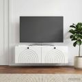 vidaXL Nástenná TV skrinka Biela s vysokým leskom 98 x 31 x 30 cm