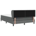 vidaXL Posteľ s pružinovým rámom Tmavo šedá 140 x 190 cm látka