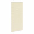vidaXL Skladaná roleta krémová 95x200 cm, šírka látky 94,4 cm, polyester