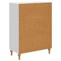 vidaXL Servírovacia skriňa Biela s vysokým leskom 66 x 34,5 x 90 cm