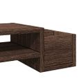 vidaXL Stojan na monitor s policou hnedý dub 100x27x15 cm komp. drevo