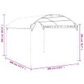 vidaXL Altánok 4x3x2,6 m sivohnedý 180 g/m²