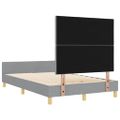 vidaXL Rám postele s čelnou doskou Svetlosivá 120 x 200 cm látka
