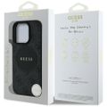 Puzdro Guess HC MagSafe PU 4G Circle s klasickým logom pre iPhone 16 Pro Black