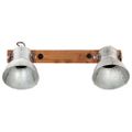 vidaXL Industriálna nástenná lampa strieborná 45x25 cm E27