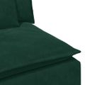 vidaXL Modulárna opierka na ruky s vankúšmi, tmavozelená, 100 cm