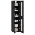 vidaXL Highboard 2 ks Čierny dub 34,5 x 34 x 180 cm Kompozitné drevo