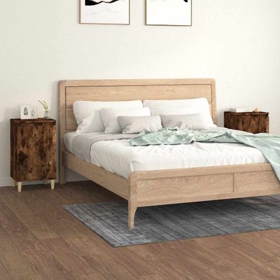 vidaXL Nočné stolíky 2 ks dymový dub 40x35x70 cm spracované drevo