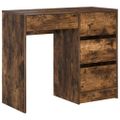 vidaXL Stôl Dymová dub Kompozitné drevo 90 x 37,5 x 75 cm