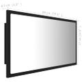 vidaXL Kúpeľňové LED zrkadlo čierne 80x8,5x37 cm akryl