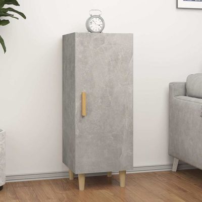 vidaXL Komoda betónovo sivá 34,5x34x90 cm spracované drevo