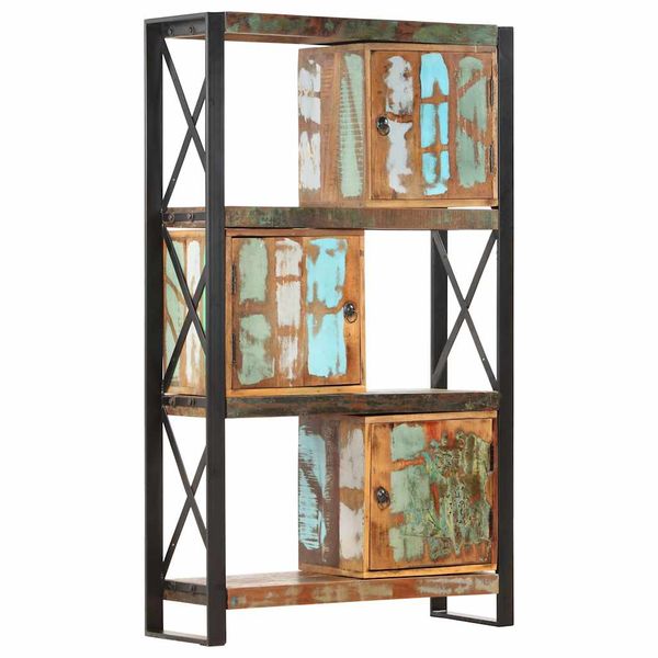 vidaXL Knižnica 90x30x150 cm, recyklovaný masív