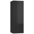 vidaXL TV skrinky 4 ks lesklé čierne 30,5x30x90 cm drevotrieska