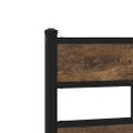 vidaXL Kovový posteľný rám bez matraca dymový dub 200x200 cm