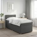 vidaXL Posteľ boxspring s matracom Tmavosivá 80 x 200 cm Látka