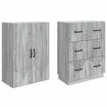 vidaXL Sada skríň 2 ks 66 x 34,5 x 87 cm Kompozitné drevo Sivý Sonoma