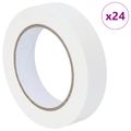 vidaXL Pásky na maliarske maskovanie 24 ks Biela 25mm x 50m Papier