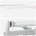 vidaXL Sklopná markíza Žltá a oranžová 400 × 300 cm Polyester a kov