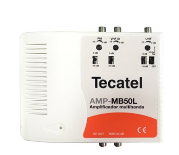 TECATEL zosilňovač AMP-MB50L 50dB, LTE, 3 vstupy TECATEL zesilovač AMP-MB50L 50dB, LTE,  3 vstupy