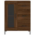 vidaXL Vysoká skrinka hnedý dub 69,5x34x180 cm spracované drevo
