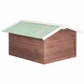 vidaXL Garáž na robotickú kosačku 72x87x50 cm mokka-biela jedľa