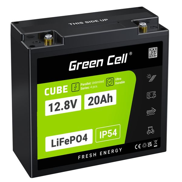 LFPGC12V20AH Green Cell batéria CUBE LiFePO4 20Ah 12.8V 256Wh