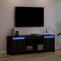 vidaXL TV jednotky 139,5 x 34 x 50 cm Čierna Kompozitné drevo
