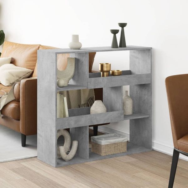 vidaXL Deliaca stena betónová sivá 100x33x94,5 cm kompozitné drevo