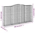 vidaXL Oblúkový gabionový kôš 6 ks 400x50x220/240cm pozinkované železo
