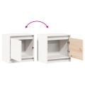 vidaXL Nočné stolíky 2 ks biele 40x30,5x40 cm borovicový masív