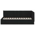 vidaXL Rohový rám postele s čelnou doskou Čierny 90 x 200 cm látka