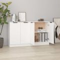 vidaXL Komody 2 ks biele 60x30x70 cm spracované drevo