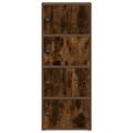vidaXL Knižnica dymový dub 40x24x102 cm kompozitné drevo