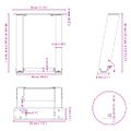 vidaXL Nohy konferenčného stolíka v tvare U, 2 ks, biele, 30 x (30-31) cm, oceľové