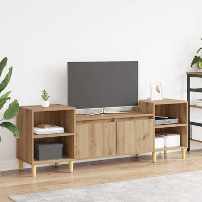 vidaXL TV skrinka Remeselný dub 160 x 35 x 55 cm Kompozitné drevo