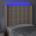 VidaXL Čelo postele kapučínové 93x16x118/128 cm umelá koža
