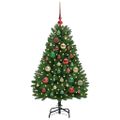vidaXL Umelý Sklápací Vianočný Stromček Zelená 120 cm PVC a oceľ