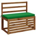 vidaXL Vankúš na lavičku SOEST 100% polyester Zelená 80 x 40 x 5 cm