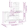 vidaXL Stojan na rastliny biely 92x25x97 cm masívna borovica