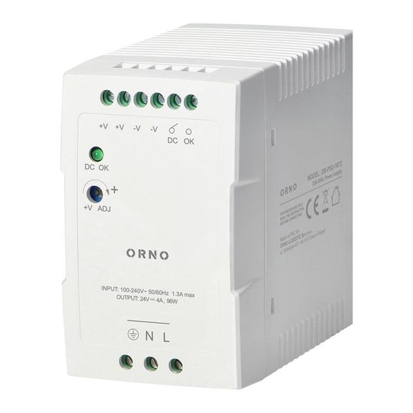 ORNO OR-PSU-1672 Průmyslový zdroj spínaný 24V DC 4A 96W na DIN lištu