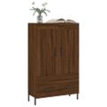 vidaXL Vysoká skrinka hnedá dub 69,5x31x115 cm kompozitné drevo