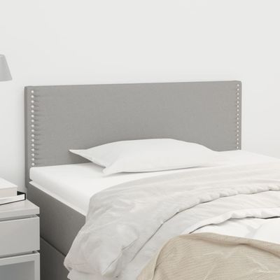 vidaXL Čelo postele bledosivé 100x5x78/88 cm látka