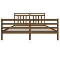 vidaXL Posteľný rám medový 180x200 cm Super King masívne drevo