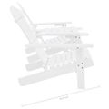 vidaXL Záhradné stoličky Adirondack+stolík, jedľový masív, biele